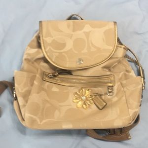Coach khaki backpack